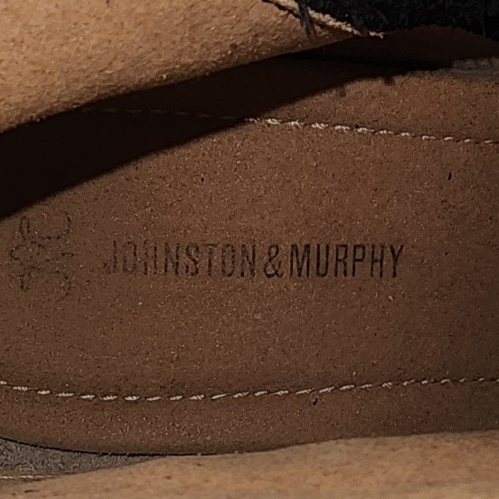 Johnston & Murphy Black Leather Tassel Ankle Boots Lug Sole 8.5M 78-52611 - Picture 7 of 7